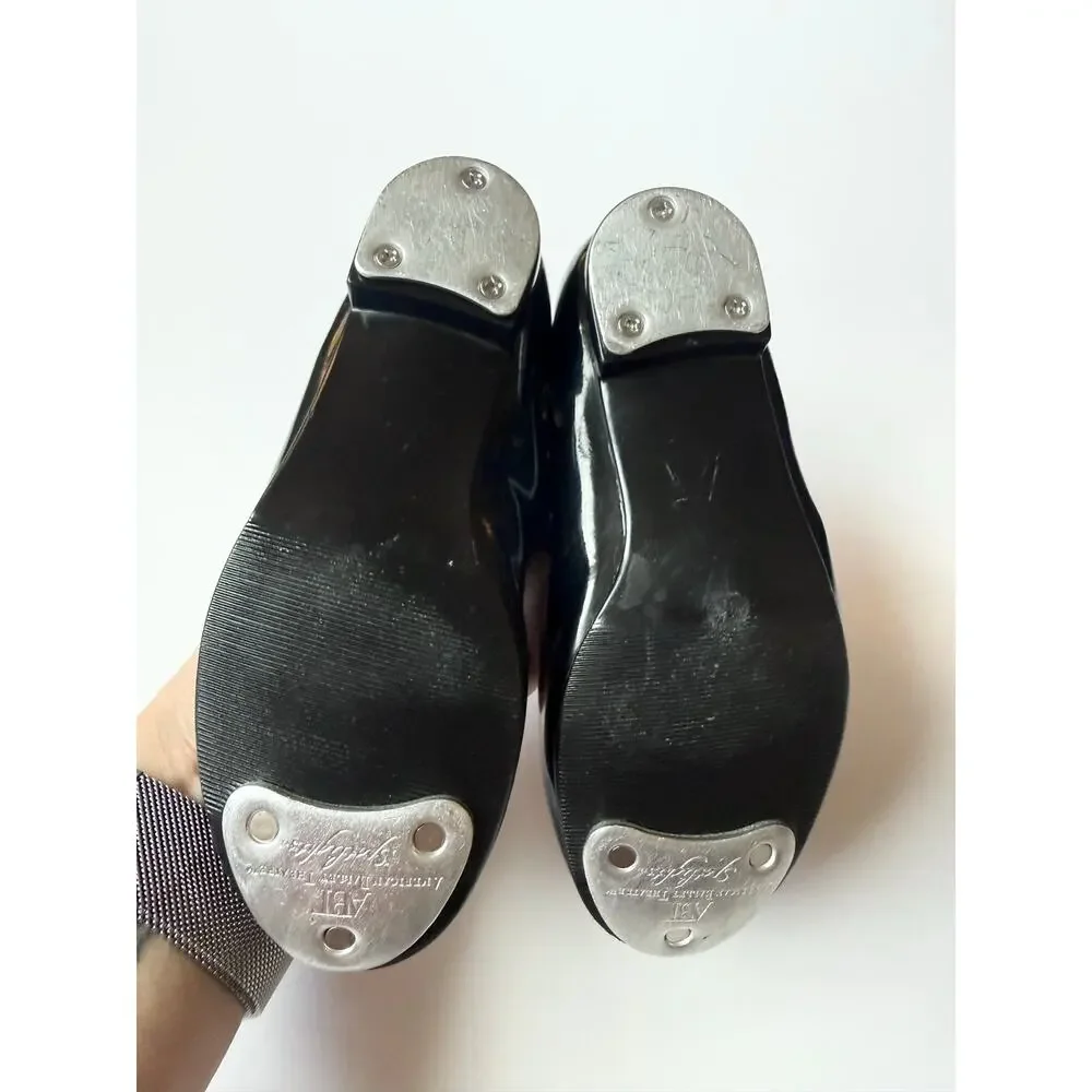 ART Black Patent Leather Tap Shoes Size 9.5